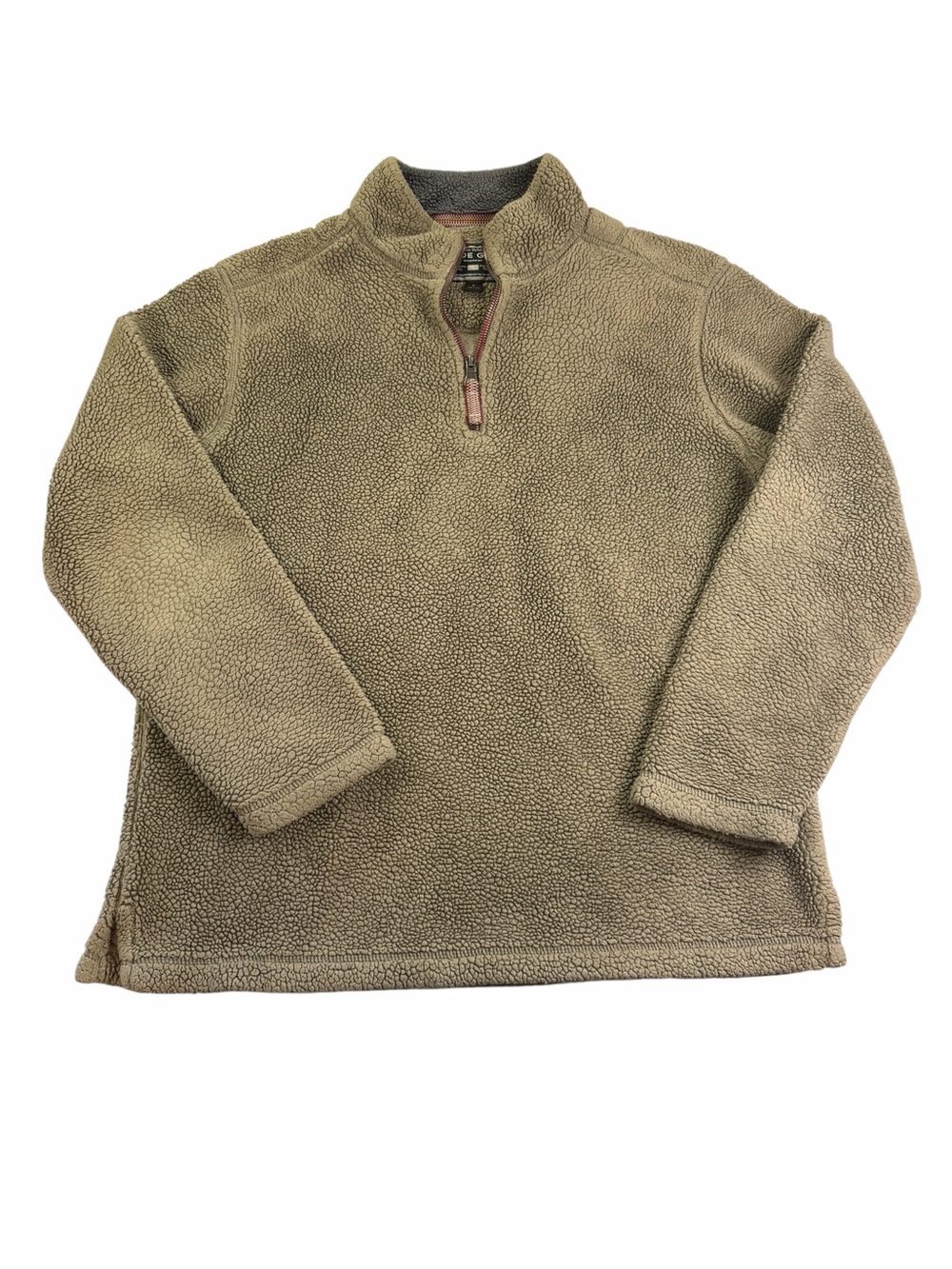 True Grit Taupe Sherpa Half-Zip Pullover